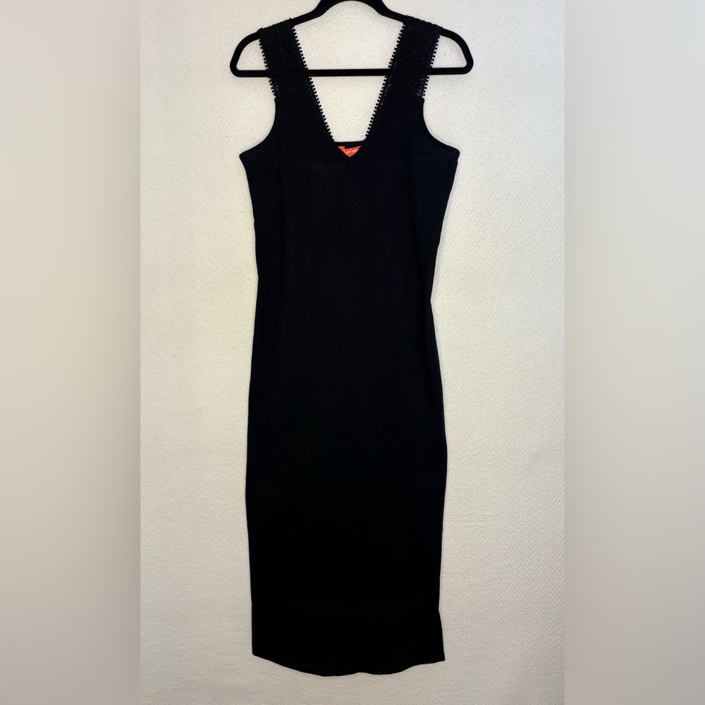 BNWT Joe Fresh 100% Cotton Black Sleeveless Dress with Side Slit Size XS